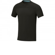 Borax Мужская футболка с короткими рукавами из переработанного полиэстера, сертифицированного согласно GRS - сплошной черный