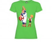Футболка Карлсон женская, зеленое яблоко