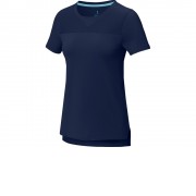 Borax Женская футболка с короткими рукавами из переработанного полиэстера согласно стандарту GRS с отличным кроем - Темно - синий