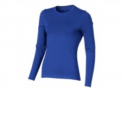 Ponoka женская футболка из органического хлопка, длинный рукав, синий