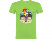 Футболка Бременские музыканты мужская, зеленое яблоко