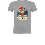 Футболка Бременские музыканты мужская, серый меланж