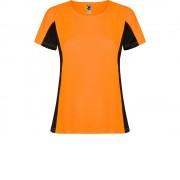 Футболка Shanghai женская, неоновый оранжевый/черный