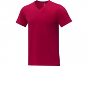 Somoto Мужская футболка с коротким рукавом и V-образным вырезом , красный