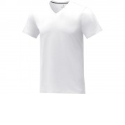 Somoto Мужская футболка с коротким рукавом и V-образным вырезом , белый