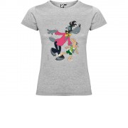 Футболка Ну, погоди! женская, серый меланж