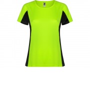 Футболка Shanghai женская, неоновый зеленый/черный