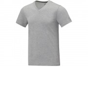 Somoto Мужская футболка с коротким рукавом и V-образным вырезом , серый яркий