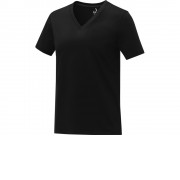 Somoto Женская футболка с коротким рукавом и V-образным вырезом , черный