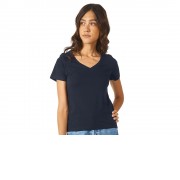 Футболка Heavy Super Club женская с V-образным вырезом, темно-синий