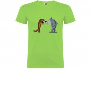 Футболка Жил-был Пес мужская, зеленое яблоко