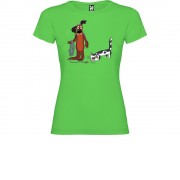 Футболка Жил-был Пес женская, зеленое яблоко