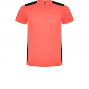 Спортивная футболка Detroit мужская, неоновый коралловый/черный