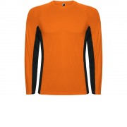 Футболка Shanghai  мужская с длинным рукавом, неоновый оранжевый/черный