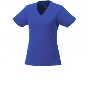 Модная женская футболка Amery  с коротким рукавом и V-образным вырезом, синий