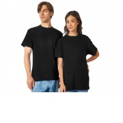 Футболка из джерси с протяжками Portofino унисекс, черный