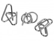 Набор из 3 металлических головоломок в мешочках Enigma