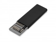 Отвертка с набором из 24 насадок Bits, черный