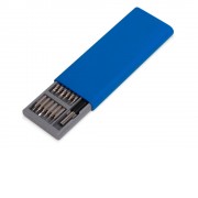 Отвертка с набором из 24 насадок Bits, темно-синий