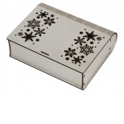 Деревянная коробка с резной крышкой Книга, М