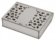 Деревянная коробка с резной крышкой Книга, L