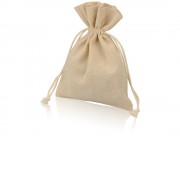 Мешочек подарочный, лен, средний, натуральный
