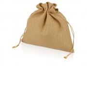 Мешочек подарочный, джут, большой, натуральный