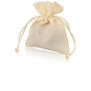 Мешочек подарочный, искусственный лен, малый, белый