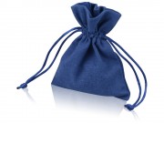 Мешочек подарочный, лен, малый, темно-синий