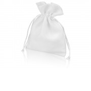Мешочек подарочный, искусственный лен, средний, белый