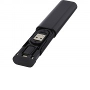 Whiz модульный кабель для зарядки из переработанной пластмассы - Черный