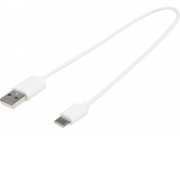 Кабель с раъемами USB-A и Type-C TPE 2A, белый