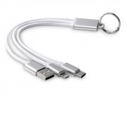 Кабель для зарядки Tres с брелоком, серый