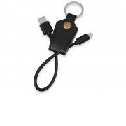 Кабель-брелок USB-Lightning Pelle, черный