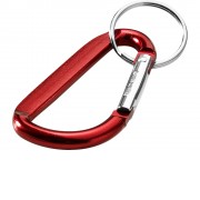 Timor брелок с карабином из переработанного алюминия, сертифицированного по стандарту RCS - Красный
