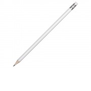 Шестигранный карандаш с ластиком Presto, белый