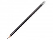 Шестигранный карандаш с ластиком Presto, черный