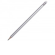 Шестигранный карандаш с ластиком Presto, серебряный
