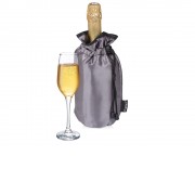 Охладитель для бутылки шампанского Cold bubbles из ПВХ в виде мешочка, серебристый