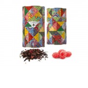 Подарочный набор с черным чаем и малиновыми леденцами в тубусе