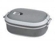 Ланч-бокс Hotty 750 мл для микроволновой печи, серый/белый