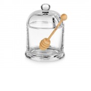 Стеклянная емкость для меда с ложкой Vira