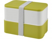 Двухслойный ланчбокс MIYO, лайм/белый