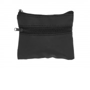 Кошелек ADAL с 2 карманами из RPET с  молниями в тон, черный