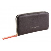 Кошелёк женский BUGATTI Ella, тёмно-коричневый, полиуретан, 19х2х10 см