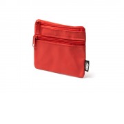 Кошелек ADAL с 2 карманами из RPET с  молниями в тон, красный