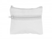 Кошелек ADAL с 2 карманами из RPET с  молниями в тон, белый