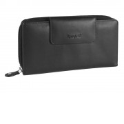 Кошелёк BUGATTI Vertice, чёрный, натуральная воловья кожа, 19,2х3х10,5 см