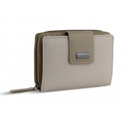 Кошелёк женский BUGATTI Sina, бежевый, воловья кожа/полиэстер, 13,7х3х9,5 см