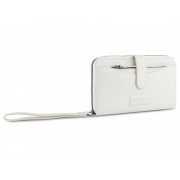 Кошелёк женский BUGATTI Elsa с ключницей, с RFID, белый, воловья кожа/полиэстер, 18,7х3х10,7 см